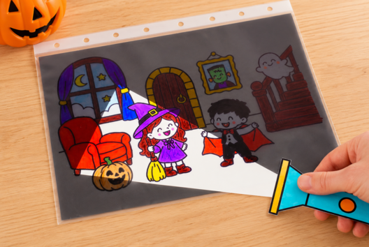 Manualidades infantiles Halloween Lámpara mágica - Manualidades para Halloween - 10doigts.fr - 2
