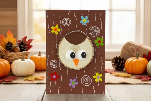 Owl Hidden in Its Tree - 1 - Autumn Crafts - 10doigts.com - Autumn Crafts - 10doigts.fr