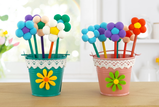 Manualidades Niños Maceta Flores Pasta Modelar - Actividades manuales de modelado - 10doigts.fr