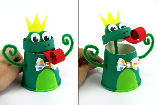 Manualidad Rana Vaso - Actividades manuales animales: nuestras ideas creativas para los niños - 10doigts.fr - 2