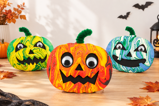 Halloween Crafts for Kids: Marbling's Pumpkin - Halloween Crafts - 10doigts.fr - 2