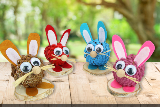 Pine Cone Rabbit - 2 - DIY Easter Crafts - 10doigts.com - DIY Easter Crafts - 10doigts.fr - 2