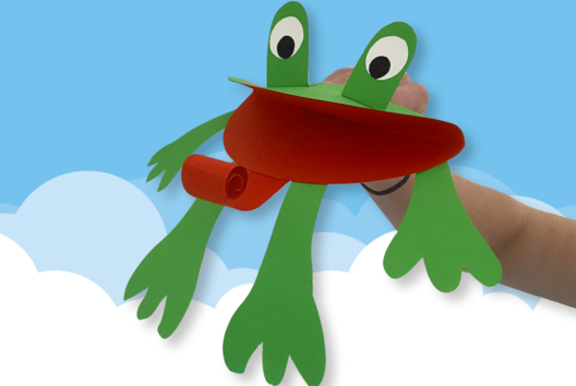 Paper Frog Puppet - 1 - Animal Crafts: Our Creative Ideas for Children - 10doigts.com - Animal Crafts: Our Creative Ideas for Children - 10doigts.fr