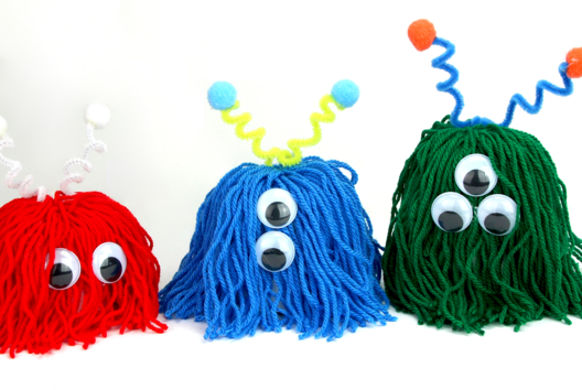Funny Pom Pom Monsters - 2 - Halloween Crafts - 10doigts.com - Halloween Crafts - 10doigts.fr - 2