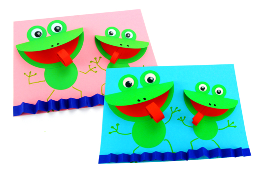 3D Paper Frogs - 1 - Craft Activities for All Ages: Gluing and Folding - 10doigts.com - Craft Activities for All Ages: Gluing and Folding - 10doigts.fr