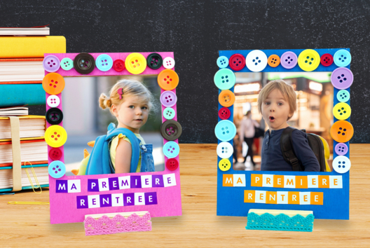 Manualidad Recuerdo Primer Día escuela - Actividades manuales para hacer marcos - 10doigts.fr