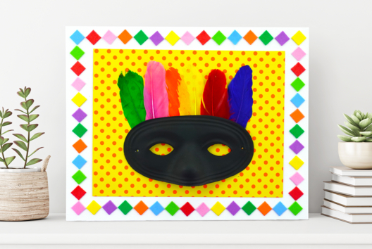 Manualidad Cuadro Carnaval Máscara Infantil - Actividades manuales Carnaval, Martes de Carnaval - 10doigts.fr
