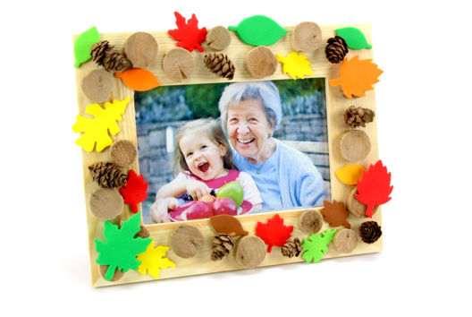 marco otoño collage - Actividades manuales Deco casa DIY - 10doigts.fr