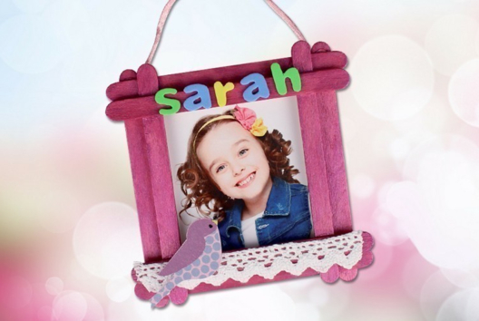 Marco de palitos de madera - Manualidades día de la madre - 10doigts.fr