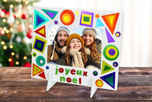 marco navideño con gomets para niños - Actividades manuales Deco casa DIY - 10doigts.fr