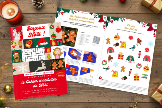 libreta para colorear navidad gratuita - Actividades manuales bricolajes de Navidad - 10doigts.fr