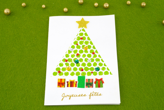 Christmas Card with Bubble Wrap - 3 - Handmade Christmas Card Activities - 10doigts.com - Handmade Christmas Card Activities - 10doigts.fr - 2