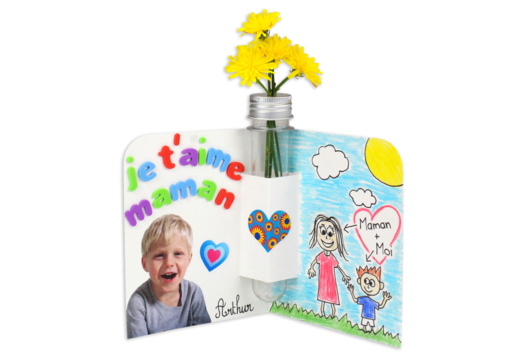 Tarjeta soliflore Día de la Madre - Manualidades día de la madre - 10doigts.fr