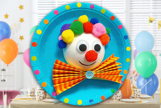 plato payaso niño actividad carnaval - Actividades manuales Carnaval, Martes de Carnaval - 10doigts.fr