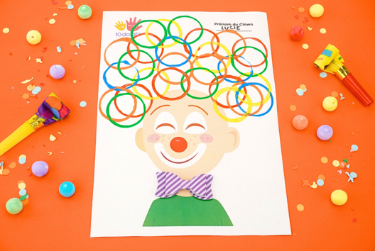 carnival clown easy painting decorations - Carnival, Mardi Gras Crafts - 10doigts.fr