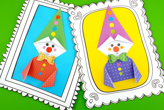 DIY origami de payaso para niños - Actividades manuales Carnaval, Martes de Carnaval - 10doigts.fr