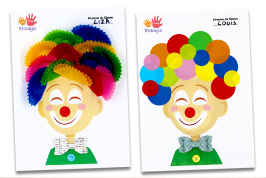 Printable Clown to Decorate - 1 - Carnival, Mardi Gras Crafts - 10doigts.com - Carnival, Mardi Gras Crafts - 10doigts.fr