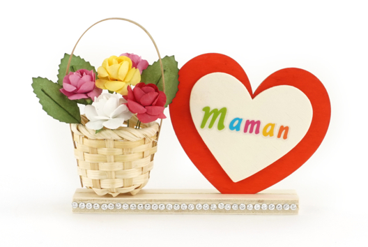 corazón flores regalo día de la madre - Manualidades día de la madre - 10doigts.fr