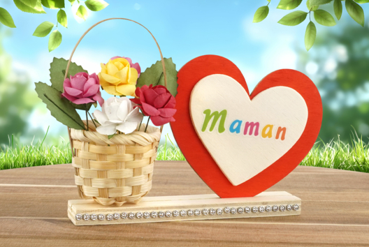 corazón flores día de las madres - Manualidades día de la madre - 10doigts.fr - 2