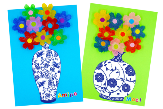 collage flores niños - Actividades manuales Primavera - 10doigts.fr - 2