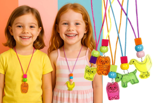 Cute Magic Plastic Necklaces - 1 - Shrink Plastic Crafts: The Magic Paper That Shrinks and Becomes Solid - 10doigts.com - Shrink Plastic Crafts: The Magic Paper That Shrinks and Becomes Solid - 10doigts.fr