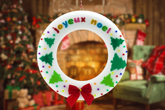 Corona de Navidad para Niños de Poliestireno - Actividades manuales bricolajes de Navidad - 10doigts.fr