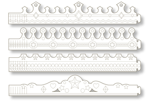 Coronas en cartulina blanca - Actividades manuales Carnaval, Martes de Carnaval - 10doigts.fr - 2