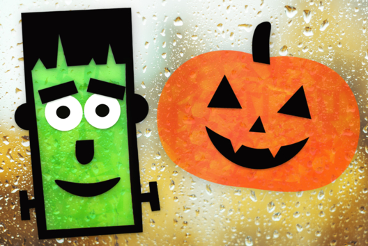 decoración ventanas halloween calabaza monstruo - Actividades manuales Halloween - 10doigts.fr