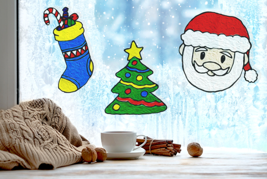 decoración ventanas navidad niños - Actividades manuales de pintura: creaciones para todas las edades y todos los deseos - 10doigts.fr