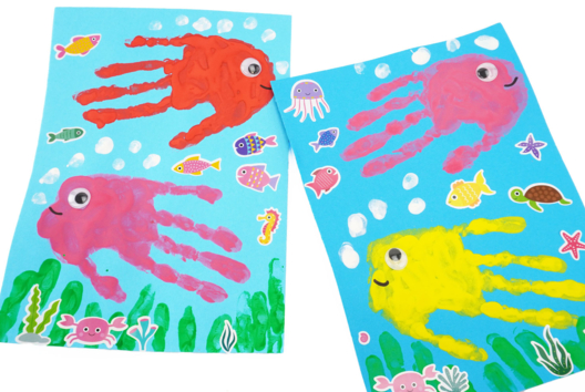 dibujo pez actividad bebé - Manualidades para verano - 10doigts.fr