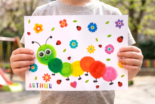 drawing caterpillar circles activity children - Animal Crafts: Our Creative Ideas for Children - 10doigts.fr