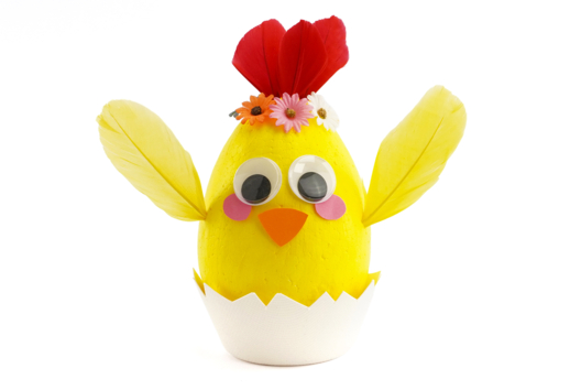 Poussin et sa couronne de fleurs - 2 - DIY Easter Crafts - 10doigts.com - DIY Easter Crafts - 10doigts.fr - 2