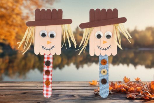 espantapájaros de otoño fácil - Actividades manuales bricolajes - 10doigts.fr