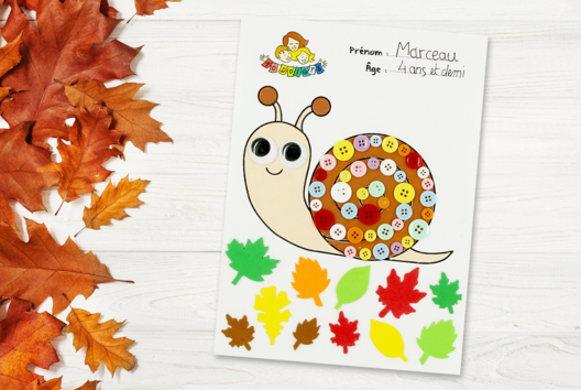 Snail Coloring and Collage - 1 - Animal Crafts: Our Creative Ideas for Children - 10doigts.com - Animal Crafts: Our Creative Ideas for Children - 10doigts.fr
