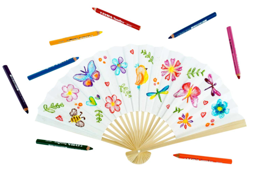 My Colorful Summer Fan - 3 - Drawing Crafts: Tutorials Suitable from a Young Age - 10doigts.com - Drawing Crafts: Tutorials Suitable from a Young Age - 10doigts.fr - 2