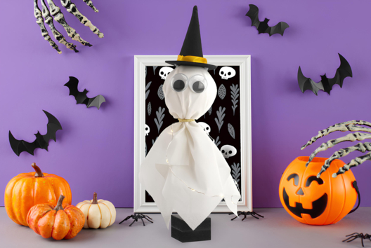 fantasma DIY halloween niños - Actividades manuales Halloween - 10doigts.fr