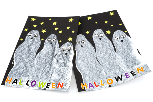 fantasma raclette diy pintura - Actividades manuales Halloween - 10doigts.fr