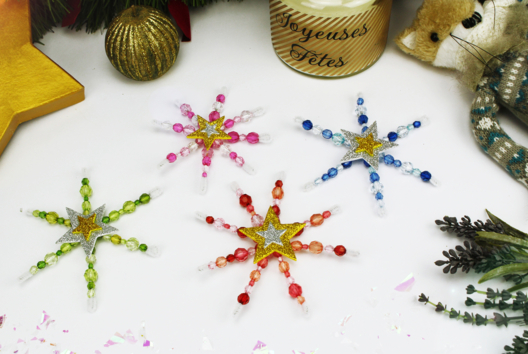 Snowflake Beads - 3 - Kids Crafts Winter - 10doigts.com - Kids Crafts Winter - 10doigts.fr - 2