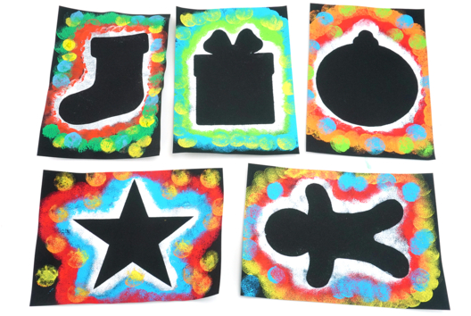 Forma de Navidad Tampon Pintura Niños - Actividades manuales bricolajes de Navidad - 10doigts.fr - 2