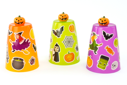 Glowing cups for Halloween DIY crafts with children - Halloween Crafts - 10doigts.fr