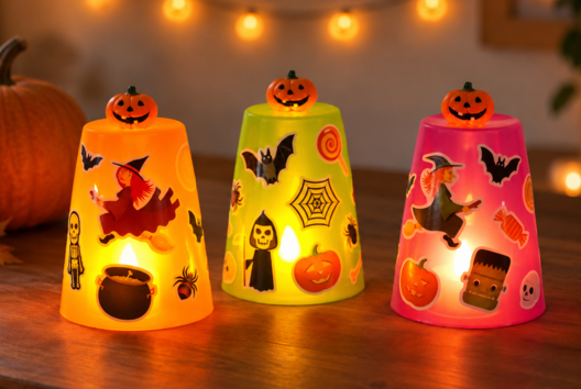 Light-up cups for Halloween - Halloween Crafts - 10doigts.fr - 2