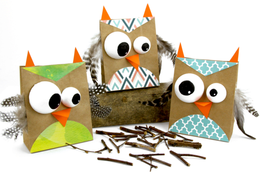 Owls with Paper Bags - 1 - Animal Crafts: Our Creative Ideas for Children - 10doigts.com - Animal Crafts: Our Creative Ideas for Children - 10doigts.fr