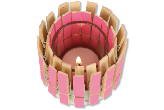 Idea Crea : Candelabro en pinzas a ropa - Actividades manuales para hacer sus velas y jabones - 10doigts.fr