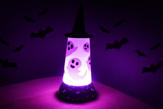 lámpara fantasma halloween DIY niños - Actividades manuales Halloween - 10doigts.fr