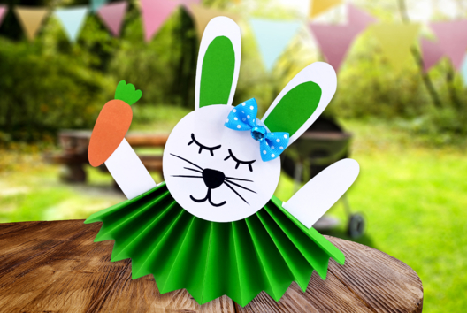 conejo de papel manualidades niños Pascua - Actividades manuales DIY Pascua - 10doigts.fr