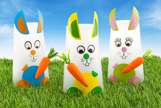 conejitos de pascua luminosos DIY - Actividades manuales DIY Pascua - 10doigts.fr
