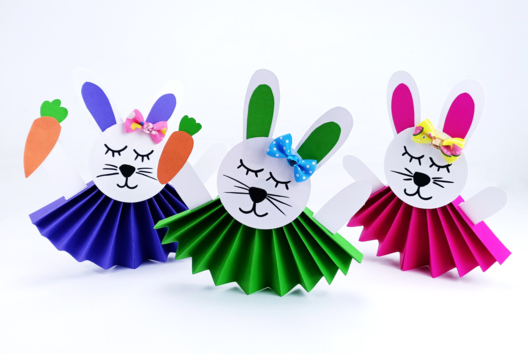conejitos adorables de papel fáciles de hacer - Actividades manuales DIY Pascua - 10doigts.fr - 2