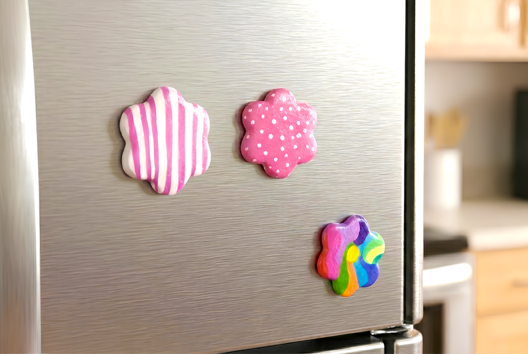 magnet fleurs en argile autodurcisante - Summer Crafts - 10doigts.fr