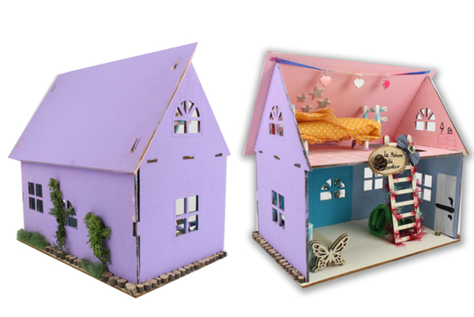 casa de muñecas - Actividades manuales alrededor de los juegos para divertirse con juegos hechos a mano - 10doigts.fr