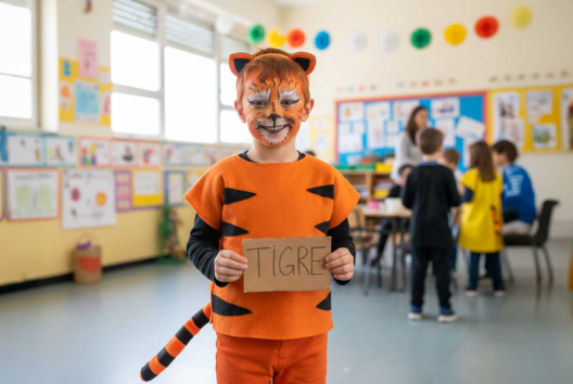 maquillaje tigre - Actividades manuales de maquillaje para disfrazarse y hacer fiesta - 10doigts.fr - 2